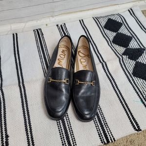 SAM EDELMAN LORAINE BLACK LEATHER LOAFER, SZ 7.5